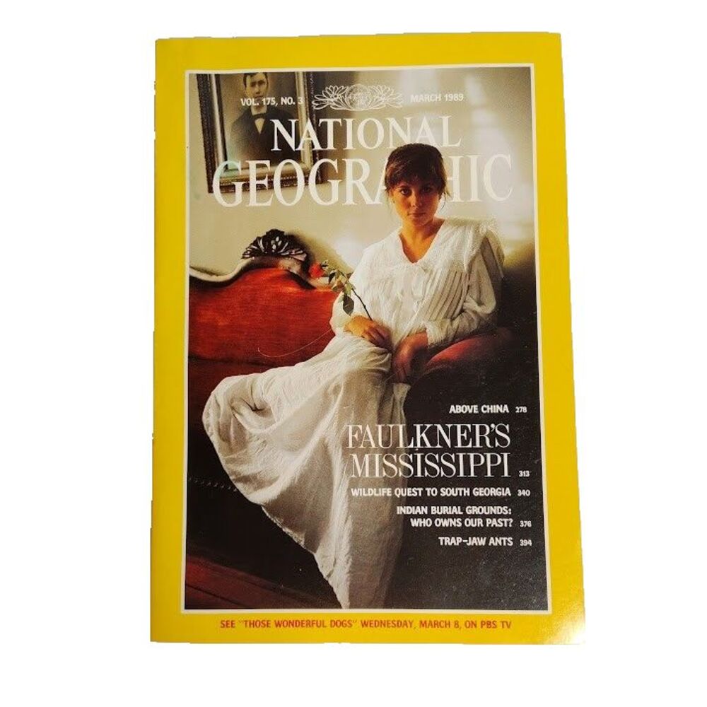 National Geographic Faulkner's Mississippi March 1989 Volume 175 No 3